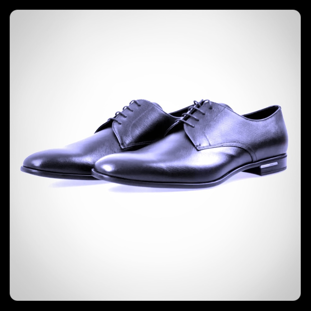 PRADA SAFFIANO BUSINESS SHOES 2EC062 BLACK NEW